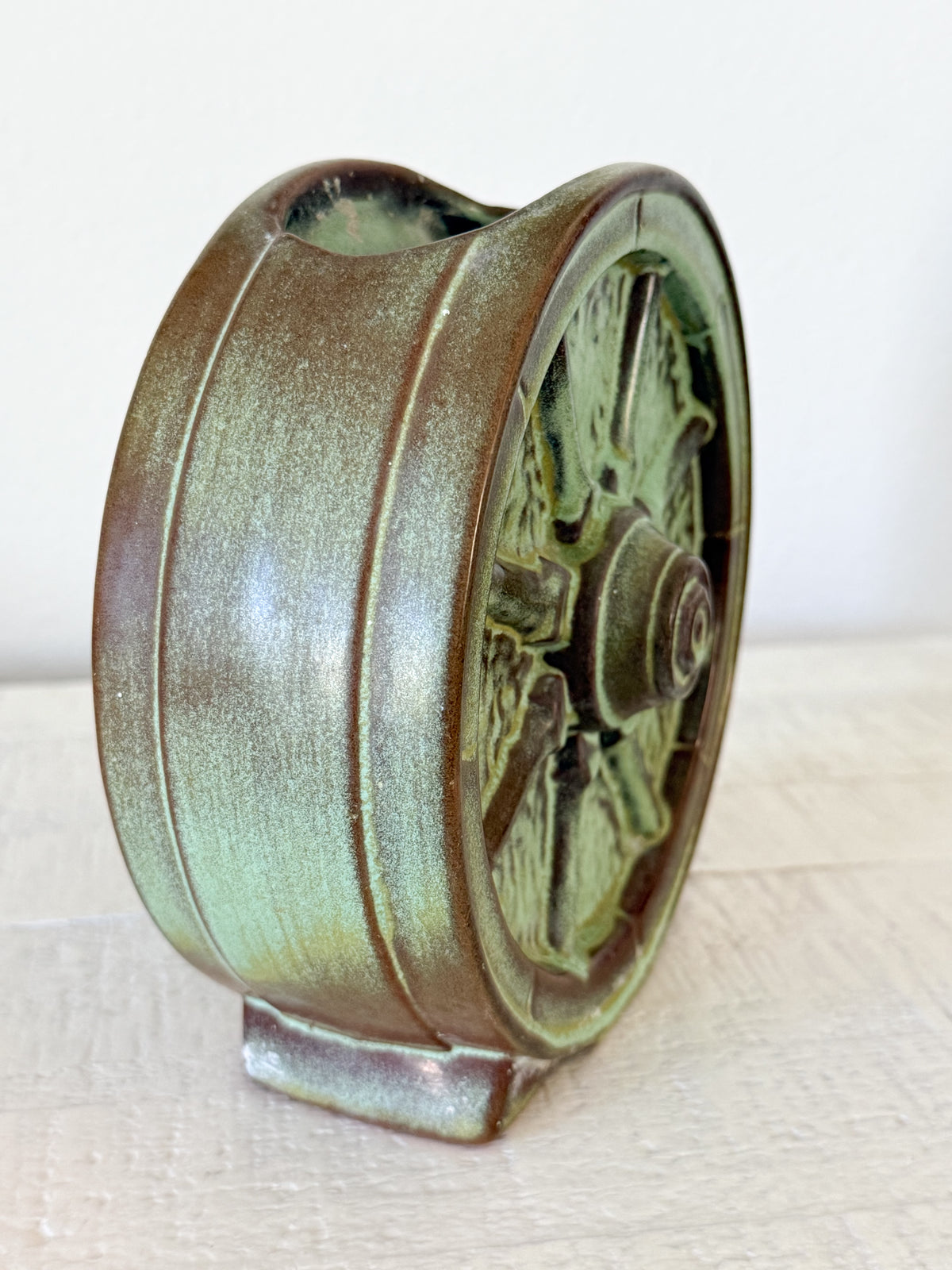 Vintage Frankoma Wagon Wheel Vase