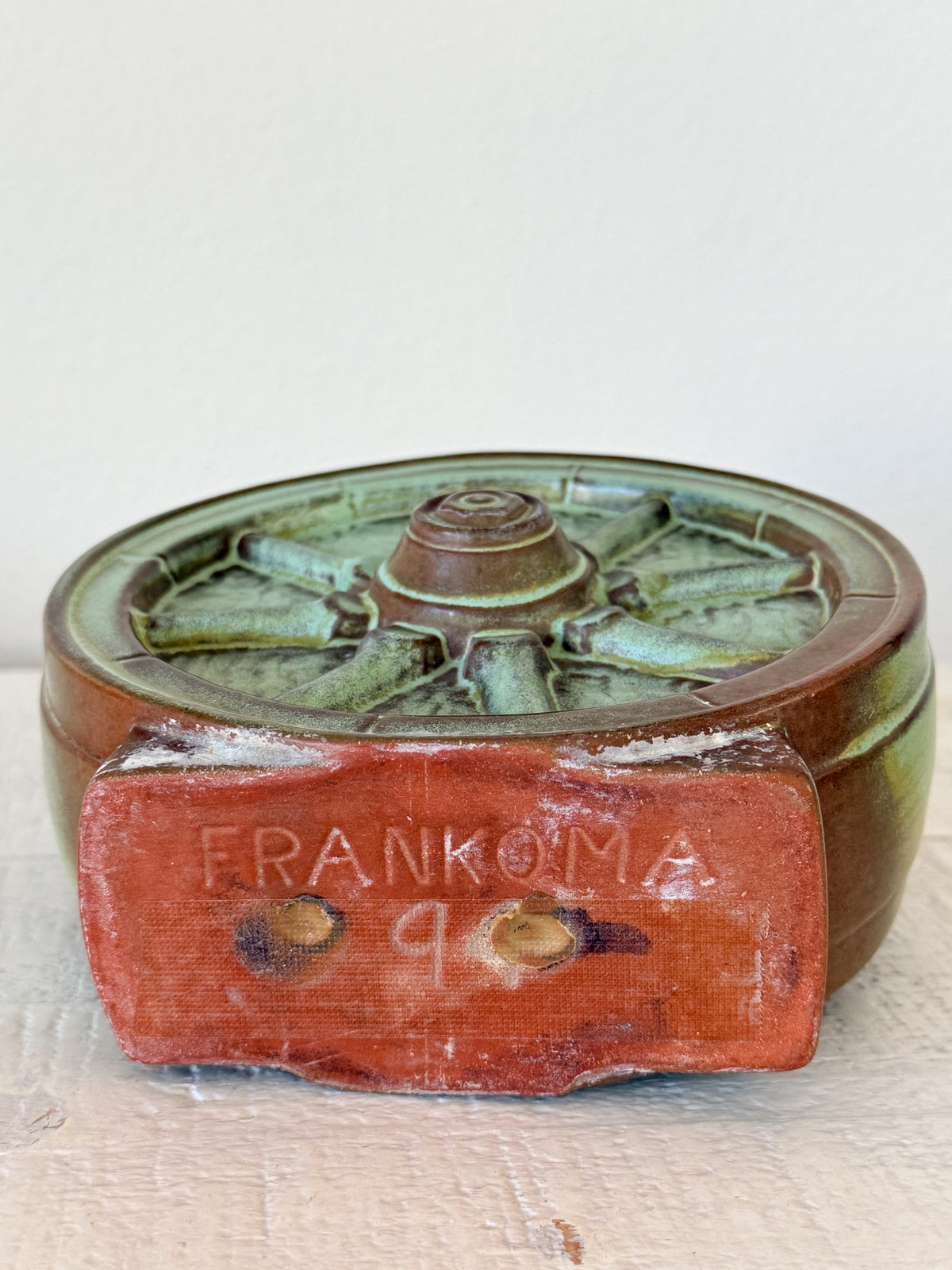 Vintage Frankoma Wagon Wheel Vase