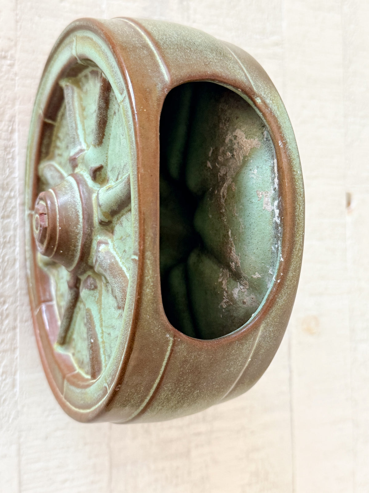 Vintage Frankoma Wagon Wheel Vase