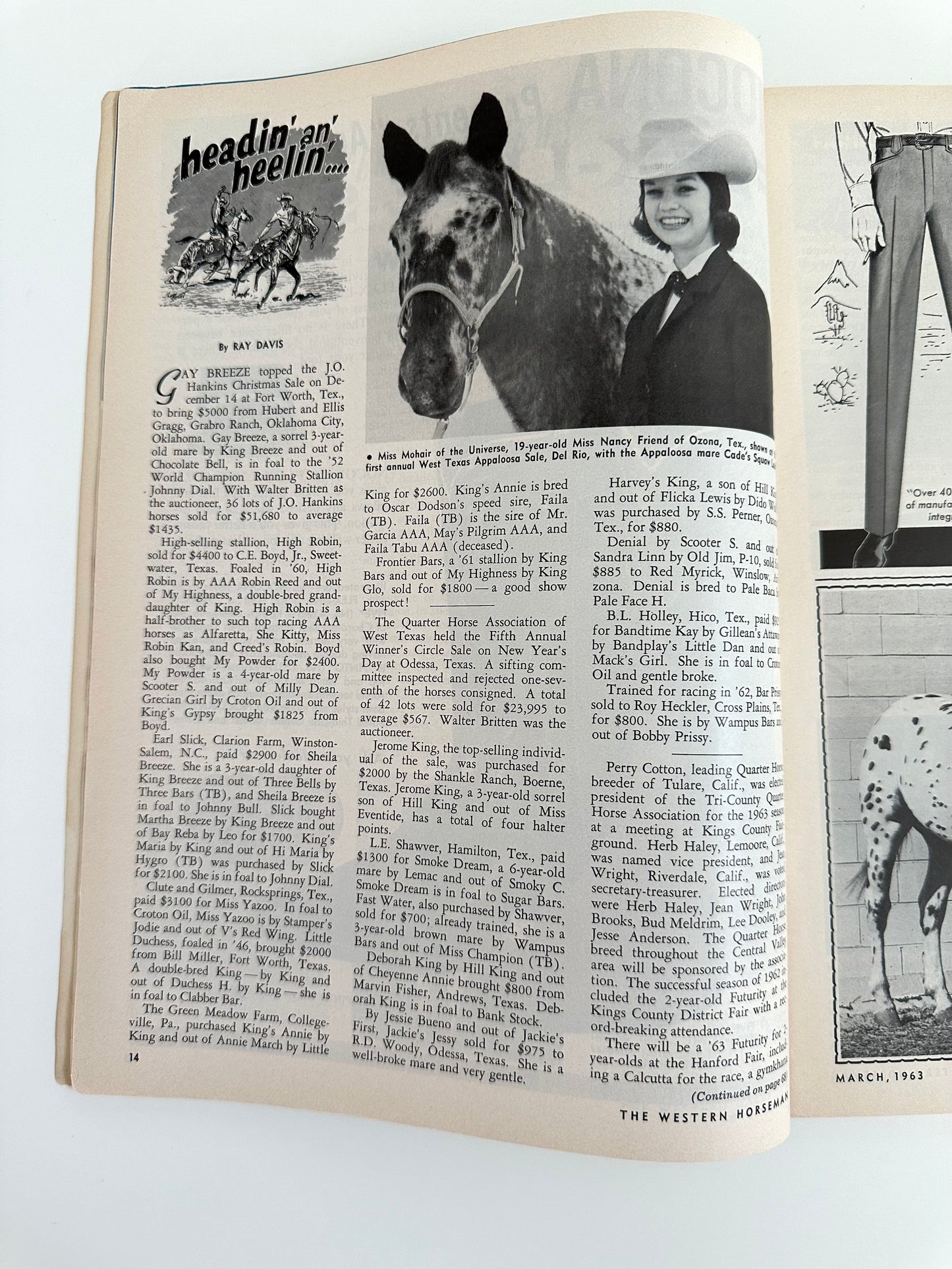 Vintage Western Horseman Magazine 1963