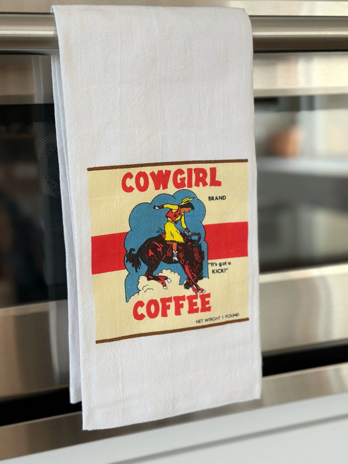 Cowgirl Coffee Tea Towel