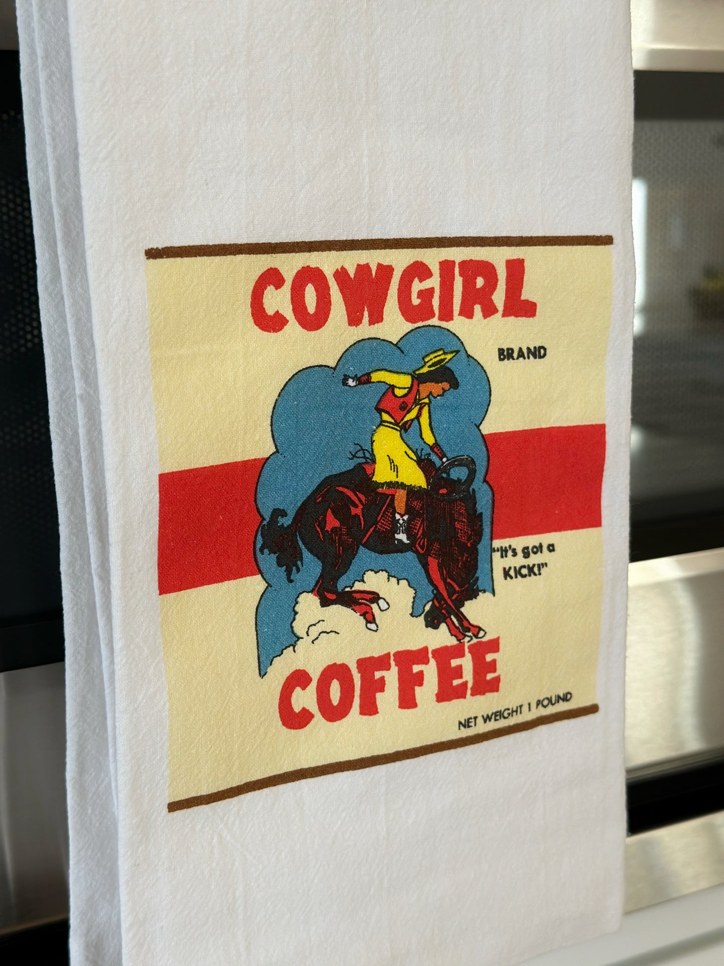 Cowgirl Coffee Tea Towel