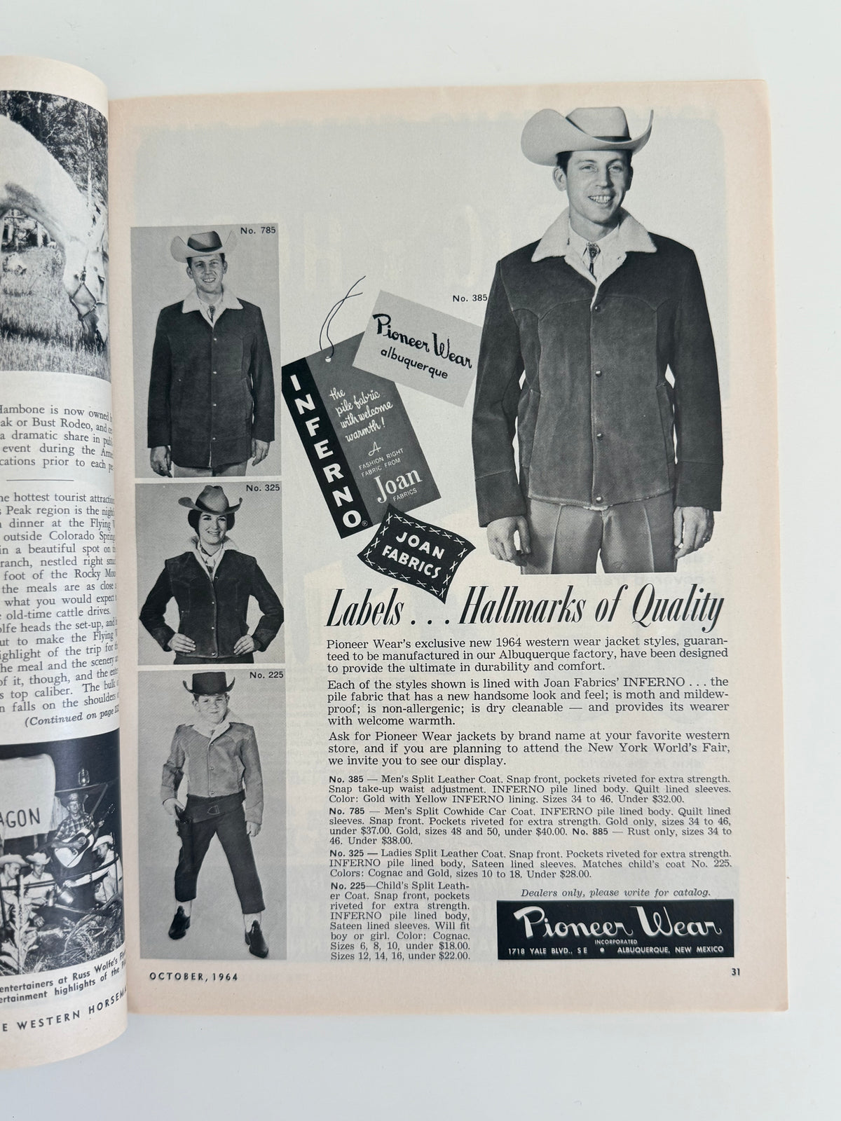 Vintage Western Horseman Magazine 1964