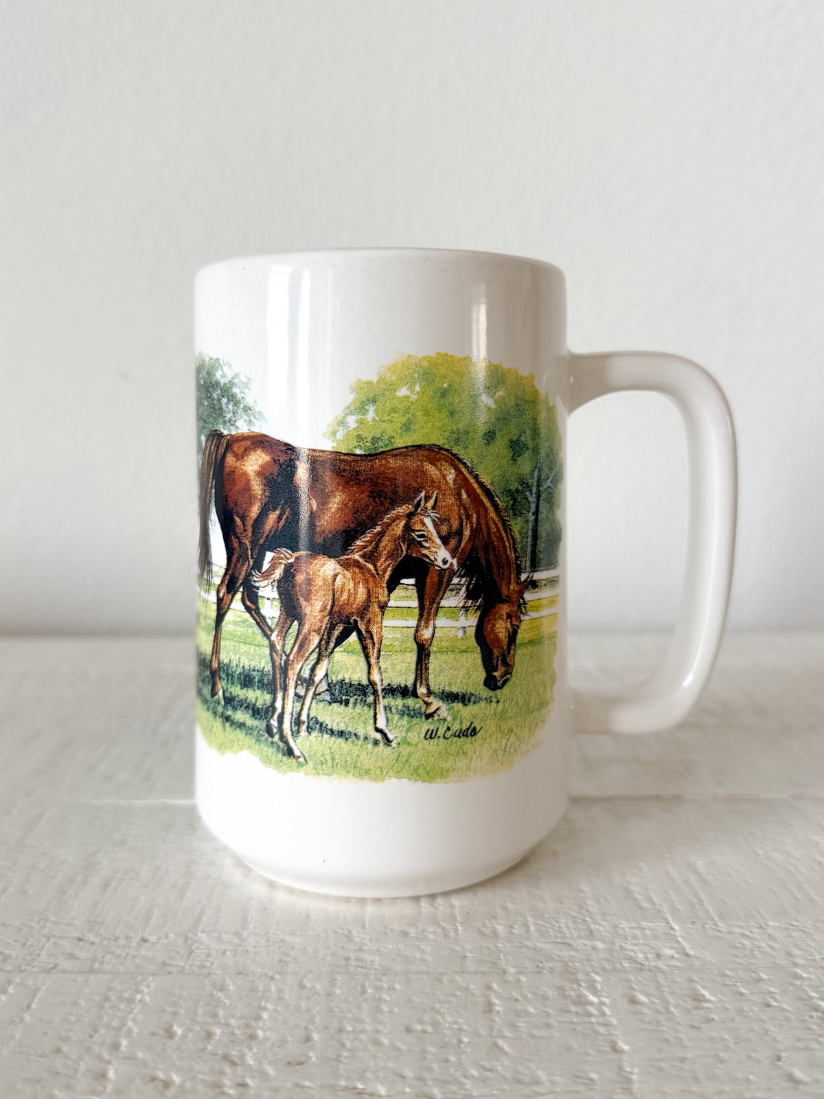 Vintage Horses in Pasture Mug