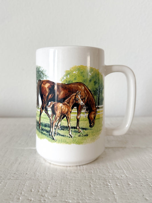 Vintage Horses in Pasture Mug