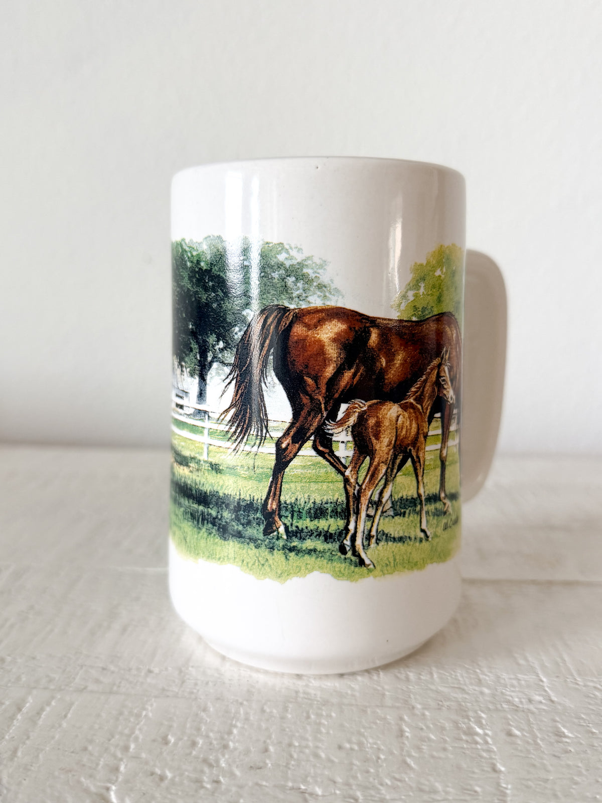 Vintage Horses in Pasture Mug