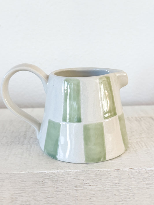 Green Checkered Creamer