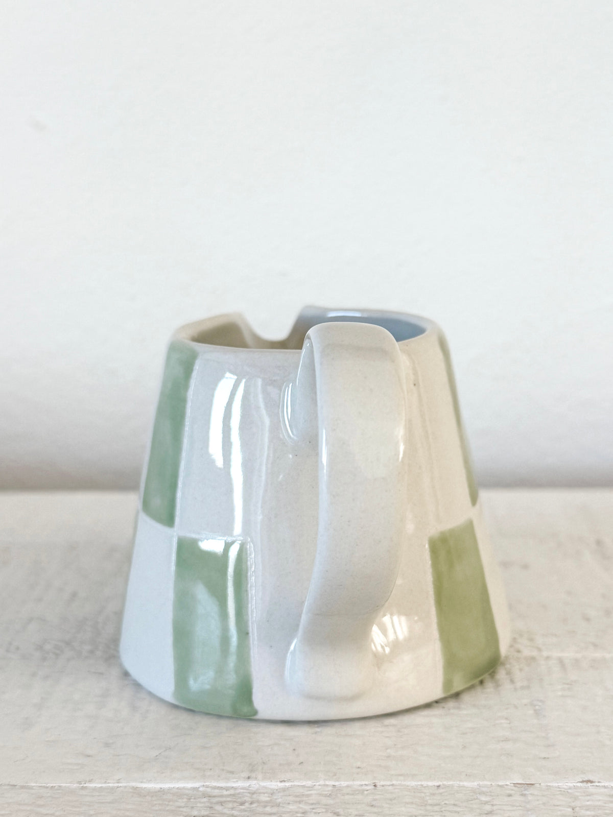 Green Checkered Creamer