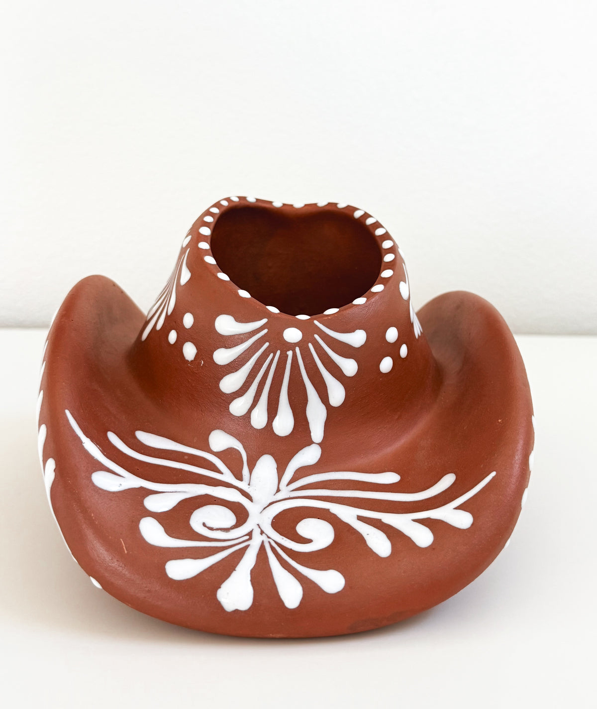 Terracotta Cowboy Hat Planter | Western Ceramic Planter