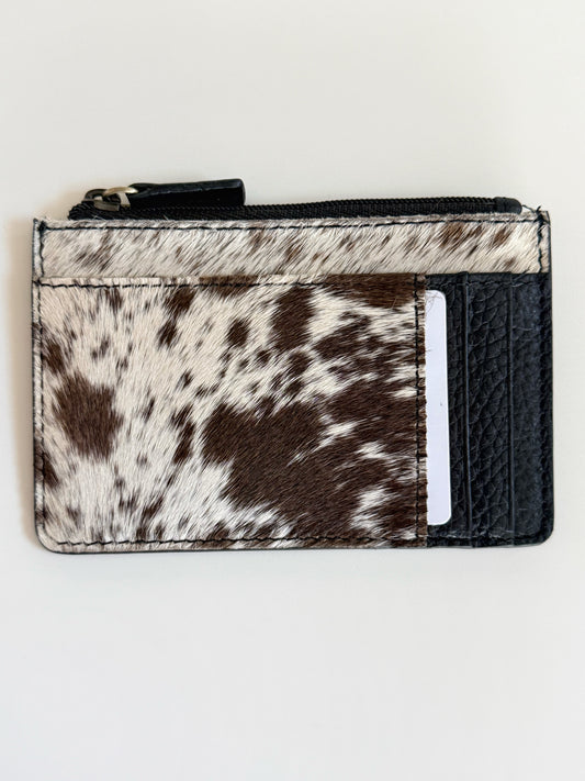 The Rowdy Cowhide Western Card Holder (Black)