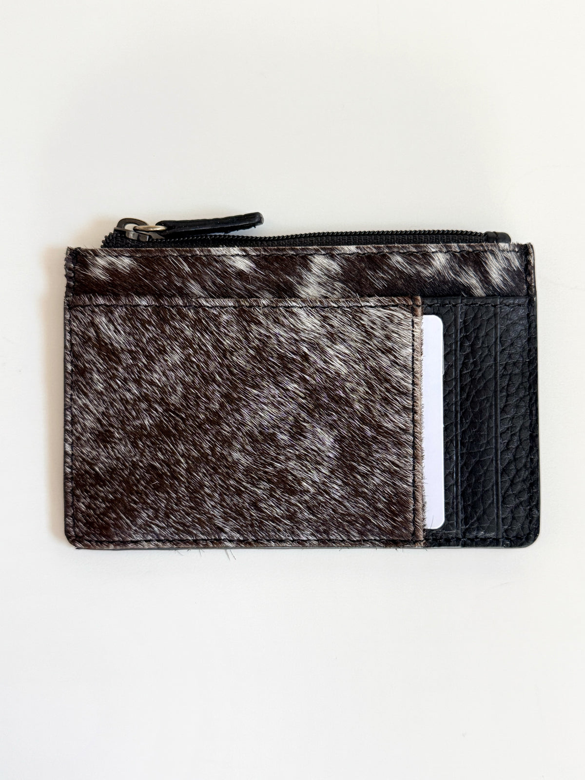 The Rowdy Cowhide Western Card Holder (Black)