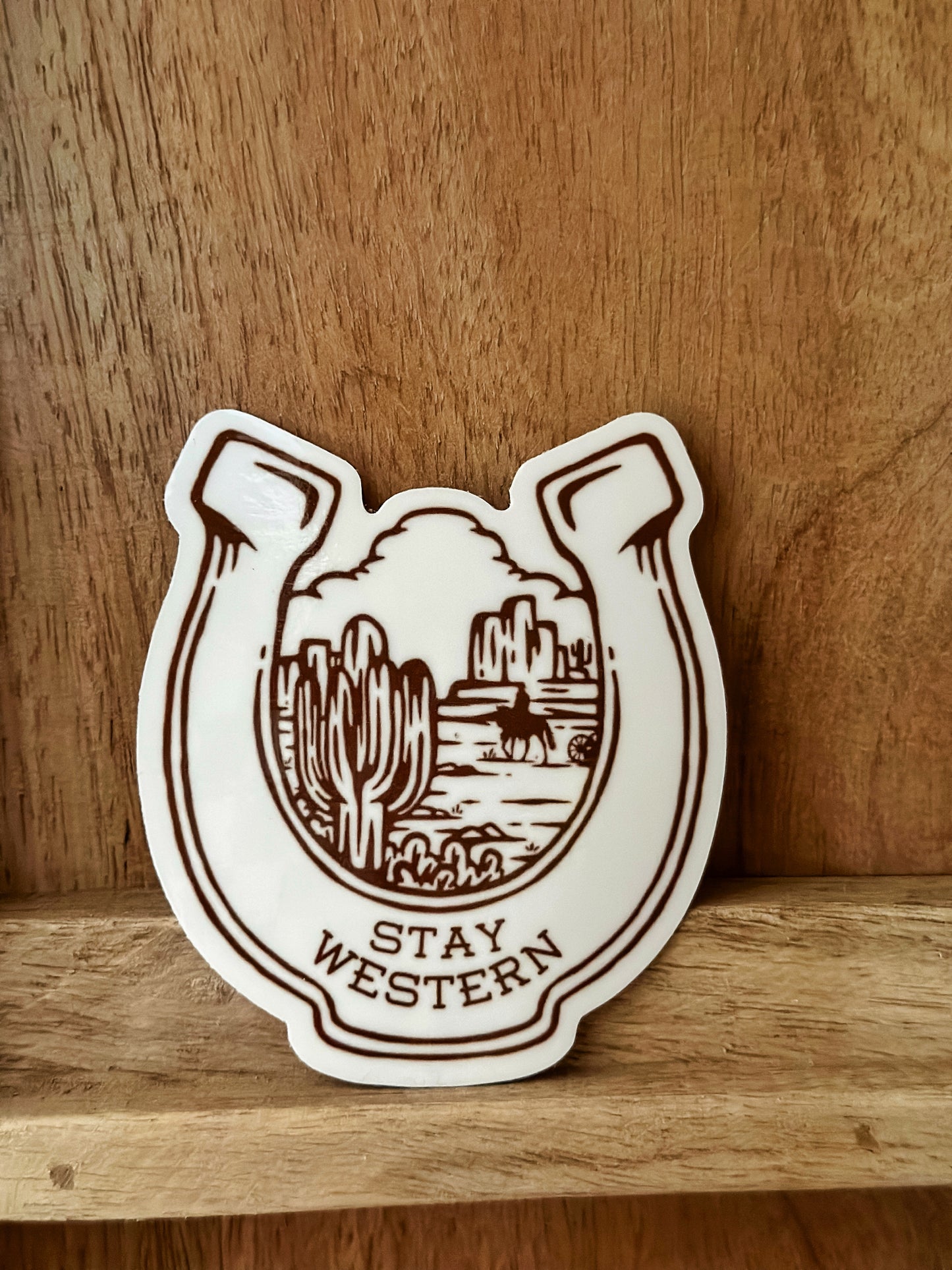 Stay Western Horseshoe Sticker