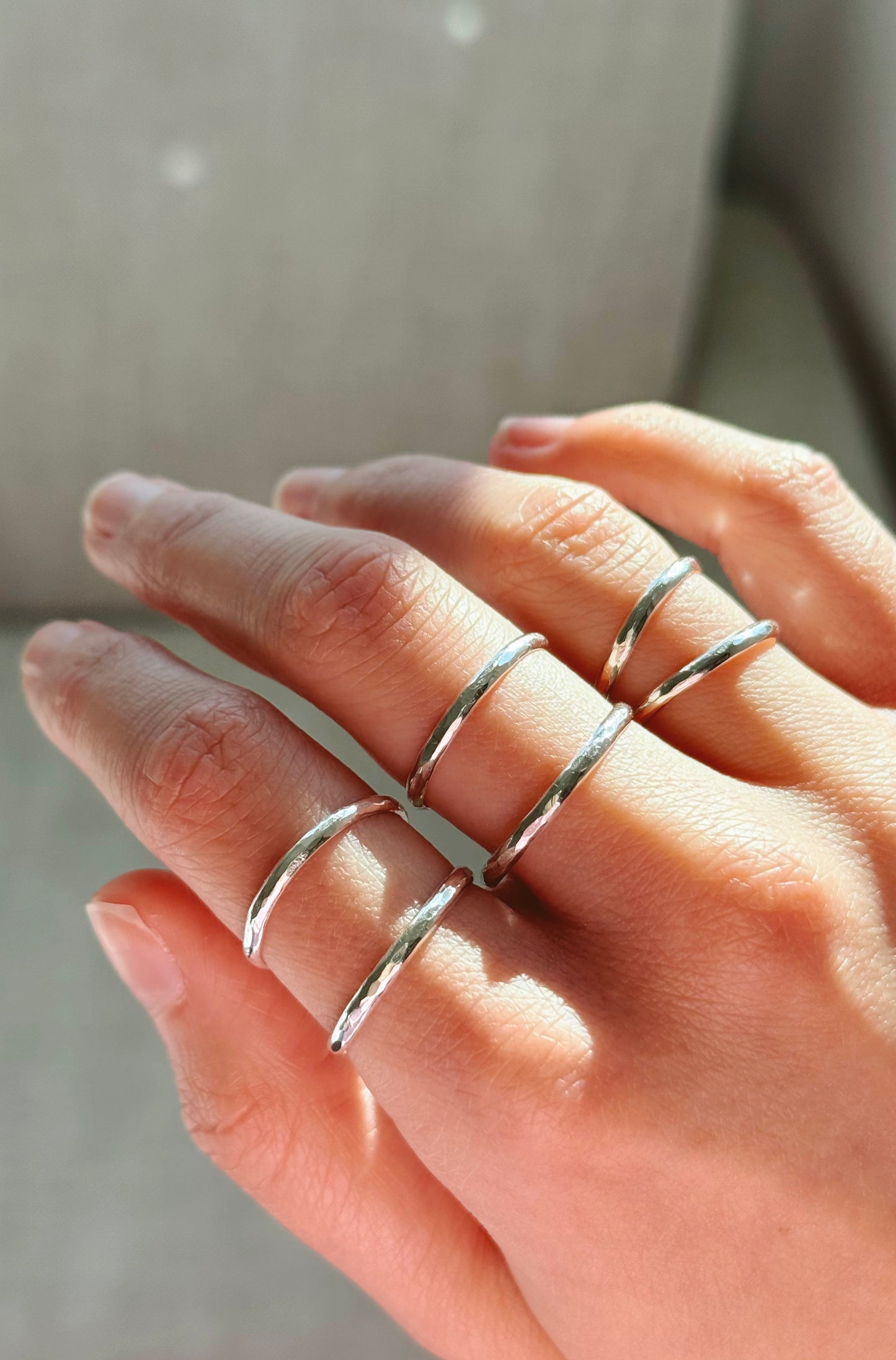 Hammered Stacker Rings
